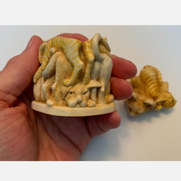 Harmony Kingdom Crazy Cat Pile Trinket Box EUC Vintage Cat Lover Gift - Picture 8 of 13